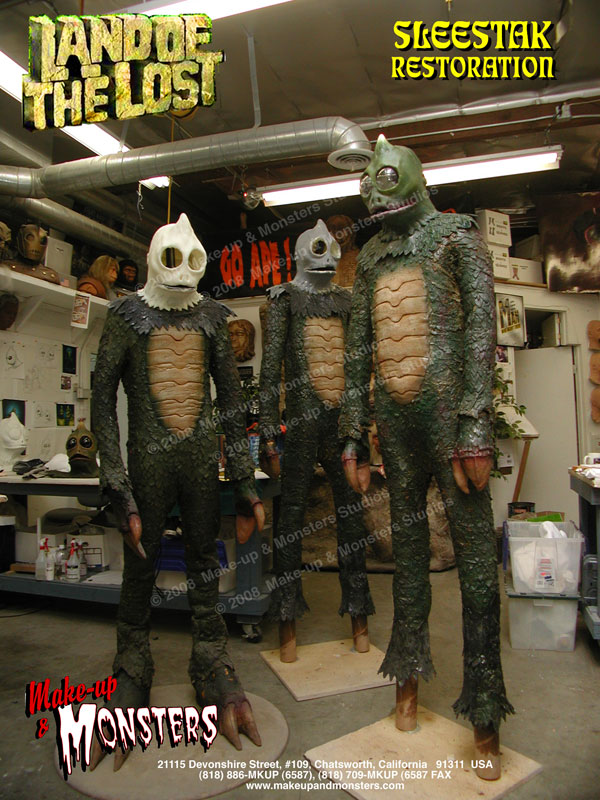 Sid & Marty Krofft  SLEESTAK suits from LAND OF THE LOST